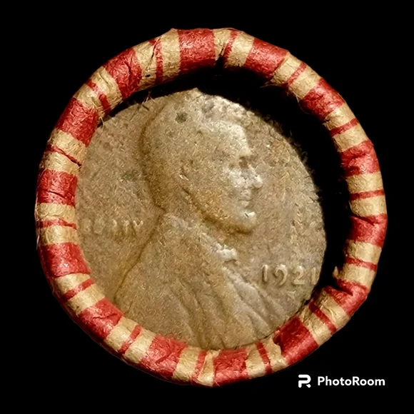 1916-D/1921-S Wheat Enders on Sealed Roll of Lincoln Wheat Cents - Picture 3 of 3